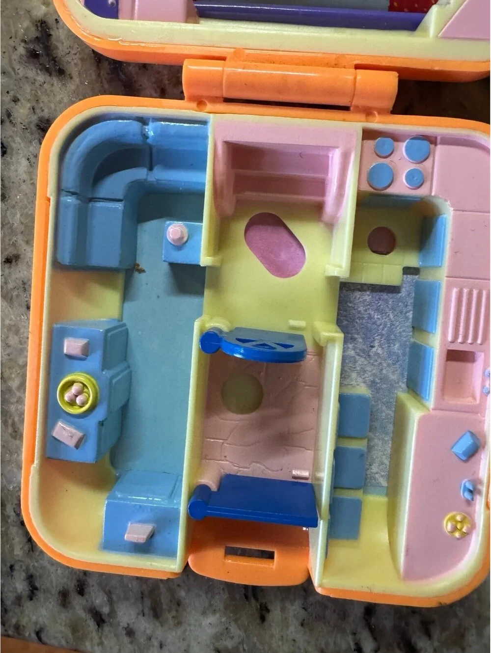 Polly Pocket Original Orange Townhouse Playset Doll Dog Vintage